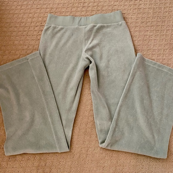 Juicy Couture Sweatsuit track suit seafoam green pastel floral RARE xs / p - Picture 10 of 12